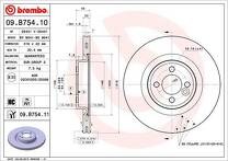 Тормозной диск Brembo Prime Line 09.B754.10 09.B754.10