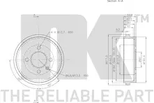 Задний тормозной барабан NK 254724