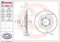 Тормозной диск Brembo Prime Line 09.6866.20 для Isuzu Trooper 2 пок.