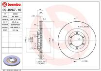 Тормозной диск Brembo Prime Line 09.B267.10 для Isuzu D-Max 1 пок. / рестайлинг