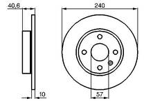 Тормозной диск Bosch 0 986 478 731 для Opel Tigra B / кабриолет