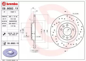 Brembo Xtra Line 08.8682.1X <span>тормозной диск </span>