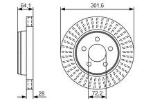 Тормозной диск Bosch 0 986 479 U04 для Dodge Nitro 1 пок.