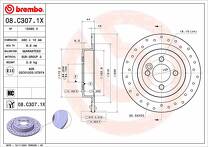 Тормозной диск Brembo Xtra Line 08.C307.1X 08.C307.1X