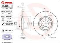 Тормозной диск Brembo Prime Line 09.9264.10 для Citroen C6 1 пок.