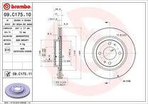 Тормозной диск Brembo Prime Line 09.C175.11 для Citroen C-ZERO 1 пок.