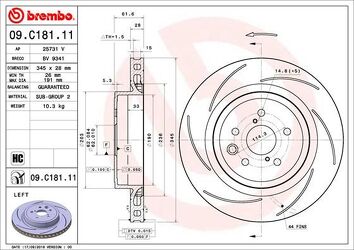 Brembo Prime Line 09.C181.11 <span>тормозной диск </span>