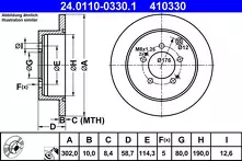 Тормозной диск ATE  24.0110-0330.1