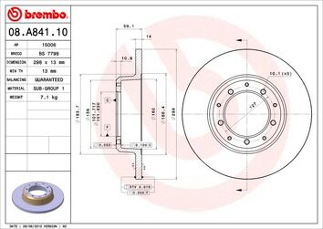 Brembo Prime Line 08.A841.10 <span>тормозной диск полный</span>