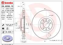 Тормозной диск Brembo Prime Line 09.A558.11 для Peugeot 508 1 пок. / седан