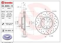 Тормозной диск Brembo Xtra Line 09.8303.1X для Peugeot 508 1 пок. / седан