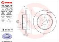 Тормозной диск Brembo Prime Line 08.A351.10 для Chrysler Voyager 4 пок.