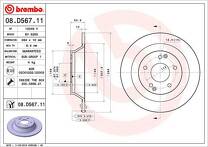 Тормозной диск Brembo Prime Line 08.D567.11 для SsangYong XLV 1 пок.