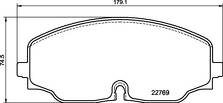 Передние тормозные колодки Brembo  P 85 176