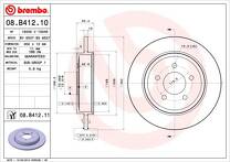 Тормозной диск Brembo Prime Line 08.B412.10 для Ford Maverick 2 пок.