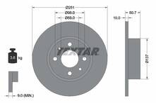 Тормозной диск Textar 92034203 для Fiat Multipla 1 пок.