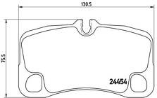 Задние тормозные колодки Brembo P 65 013 для Porsche 911 997 кабриолет / рестайлинг