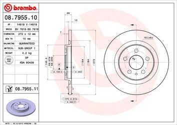 Brembo Prime Line 08.7955.11 <span>тормозной диск полный</span>