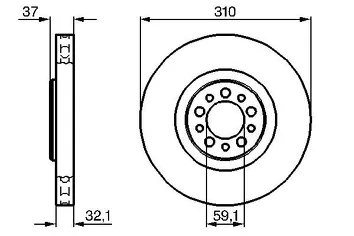 Bosch 0 986 479 168 <span>тормозной диск вентилируемый</span>