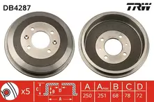 Задний тормозной барабан TRW DB4287