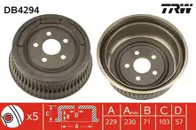 Задний тормозной барабан TRW DB4294