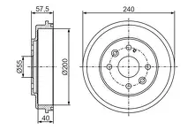Задние тормозные барабаны Bosch 0 986 477 281