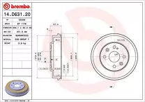 Задний тормозной барабан Brembo 14.D631.20