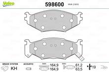 Передние тормозные колодки Valeo 598600 для Dodge Grand Caravan 3 пок.