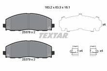 Передние тормозные колодки Textar 2537801 для Chrysler Pacifica 2 пок.