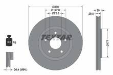 Тормозной диск Textar 92278905 для Chrysler Pacifica 2 пок.