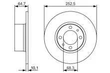 Тормозной диск Bosch 0 986 479 988 для Lada ВАЗ 2106
