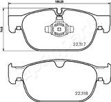 Передние тормозные колодки Japanparts  PA-0333AF