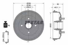 Задний тормозной барабан Textar 94019000