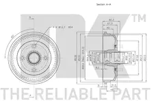 Задний тормозной барабан NK 252531