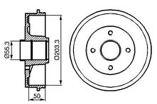 Задние тормозные барабаны Bosch 0 986 477 121