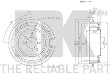 Задний тормозной барабан NK 253914