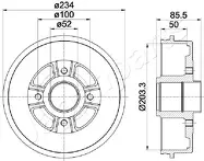 Задний тормозной барабан Japanparts TA-0702