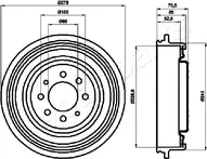 Задний тормозной барабан Japanparts TA-0703