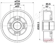 Задний тормозной барабан Japanparts TA-0702C