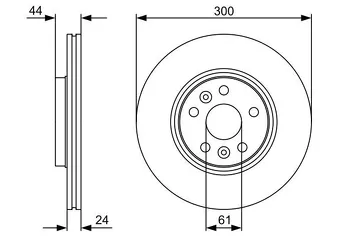 Bosch 0 986 479 554 <span>тормозной диск вентилируемый</span>