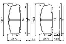Задние тормозные колодки Bosch 0 986 494 226 для Mazda MX-5 2 пок.