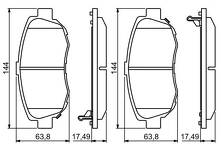 Передние тормозные колодки Bosch  0 986 494 211