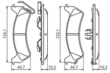 Задние тормозные колодки Bosch 0 986 494 348 для Jeep Grand Cherokee 1 пок.