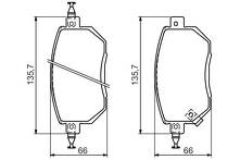Передние тормозные колодки Bosch  0 986 494 366