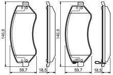 Передние тормозные колодки Bosch 0 986 495 117 0 986 495 117