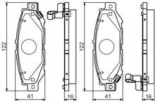 Задние тормозные колодки Bosch 0 986 495 122 для Toyota Supra 4 пок. / A80