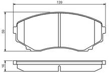 Передние тормозные колодки Bosch 0 986 495 131 для Mazda MPV 2 пок.