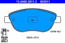 Передние тормозные колодки ATE  13.0460-3811.2