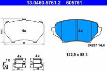 Передние тормозные колодки ATE 13.0460-5761.2 для Mazda MX-5 3 пок. / рестайлинг
