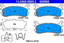 Задние тормозные колодки ATE 13.0460-5865.2 для Mazda MX-5 2 пок.